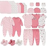 JELYLOVE Unisex Baby Boy Girl Layette Sets 22 Packs New Born Boy Girl Clothes Infant Essentials