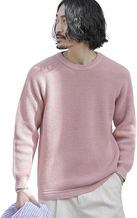 Amazon サニーレーベル セーター ストレッチワッフルニットプルオーバー メンズ La07 12s005 セーター 通販