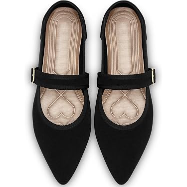 chinese dress ladies Amazon.com | HEAWISH Women's Ballet Flat Flats Shoes Comfortable Mesh  Pointed Toe Slip On Dress Shoes(Black,US5) main image 0