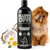 Fluff Off! by Girl with The Dogs Natural Deshedding Dog &amp; Cat Shampoo 8Wks+ | Made in USA; reduces shedding &amp; cleans deep for fluffy shiny fur; professional groomer grade; coconut scent; makes 4 gallons