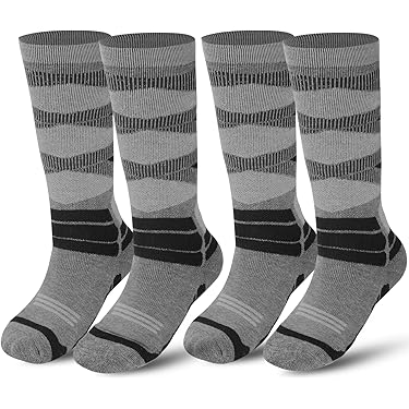 Warm Hiking Socks For Kids Kids Merino Wool Ski Socks 3 Pairs Boys Girls Thermal 4-7 Warm Childrens Ski Socks