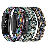 3-Pack Elastic Nylon Bands Compatible with Fitbit