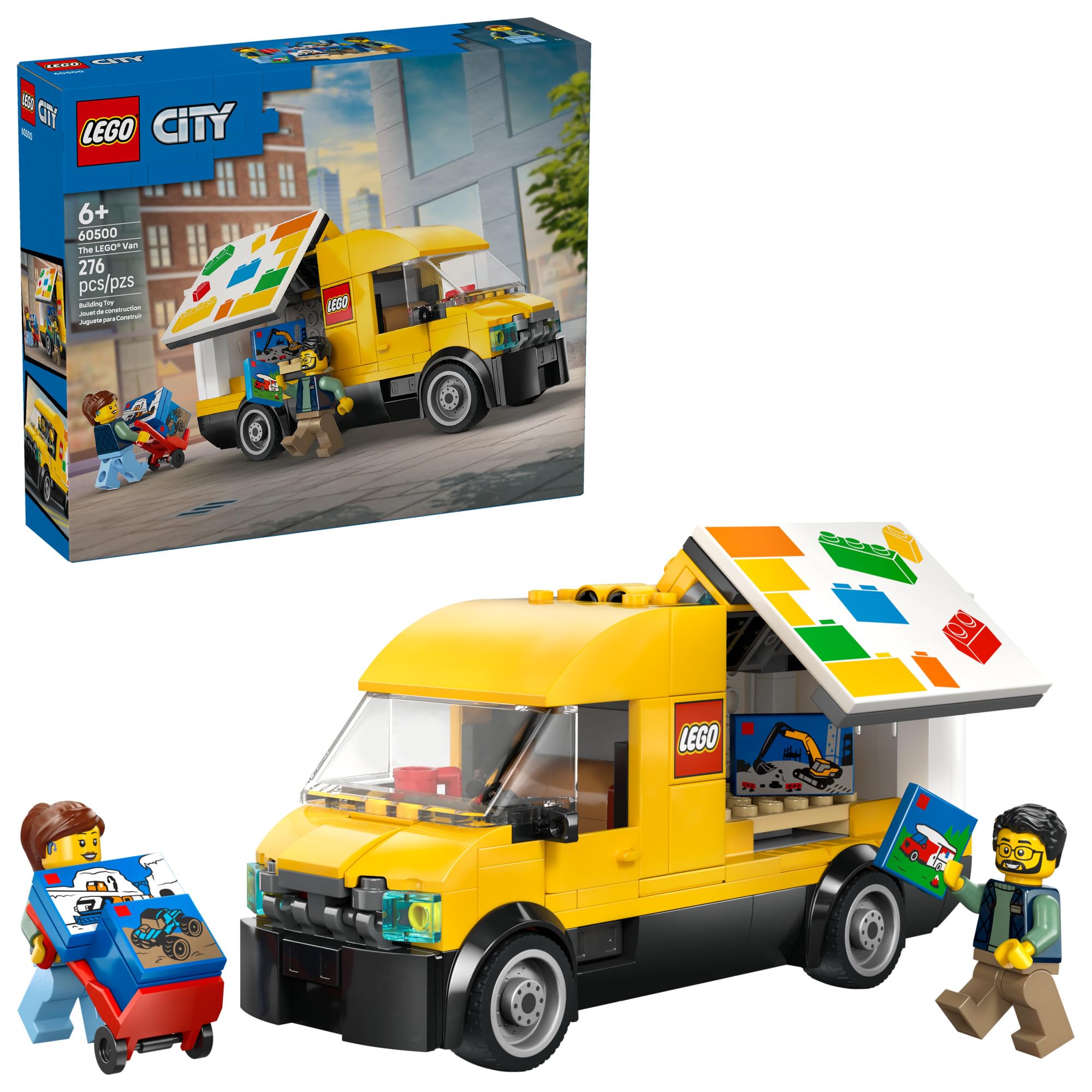 LEGO City: The Van Building Toy for Kids - Pretend Play Set for Boys & Girls, Ages 6+ - Delivery Van Toy W/2 Minifigures & 4 Mini Box Elements - Gift Idea for Birthdays - 60500