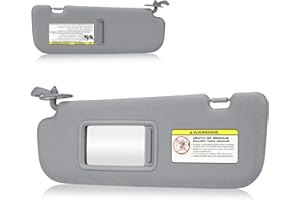 Left Driver Side Sun Visor Without Light Fit for Hyundai Elantra 2011 2012 2013 2014 2015, Replace for 852103X000TX Gray