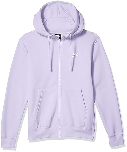 Nike Men's Sportswear Club Fleece Full Zip Hoodie, Lavender Mist