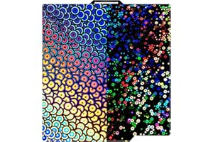 LAZTZQ 3D Printing Build Plate, Double-sided smoothf of PEF, suitable for bamboo Lab A1/X1/X1C/P1/P1P/P1S 257x257mm of 3D printer Construct. (kaleidoscope PEF + Circle PEF)
