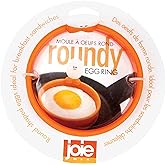 MSC International FBA_50600 50666 Joie Eggy 3.5" Non-Stick Silicone Compact Egg Ring with Folding Handle, Orange