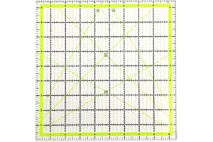 UOOU Quilting Ruler (9.5"X9.5"), Square Quilting Rulers Fabric Cutting Ruler Acrylic Quilters Rulers Clear Mark for Easy Precision Cutting and Crafts Quilting and Sewing