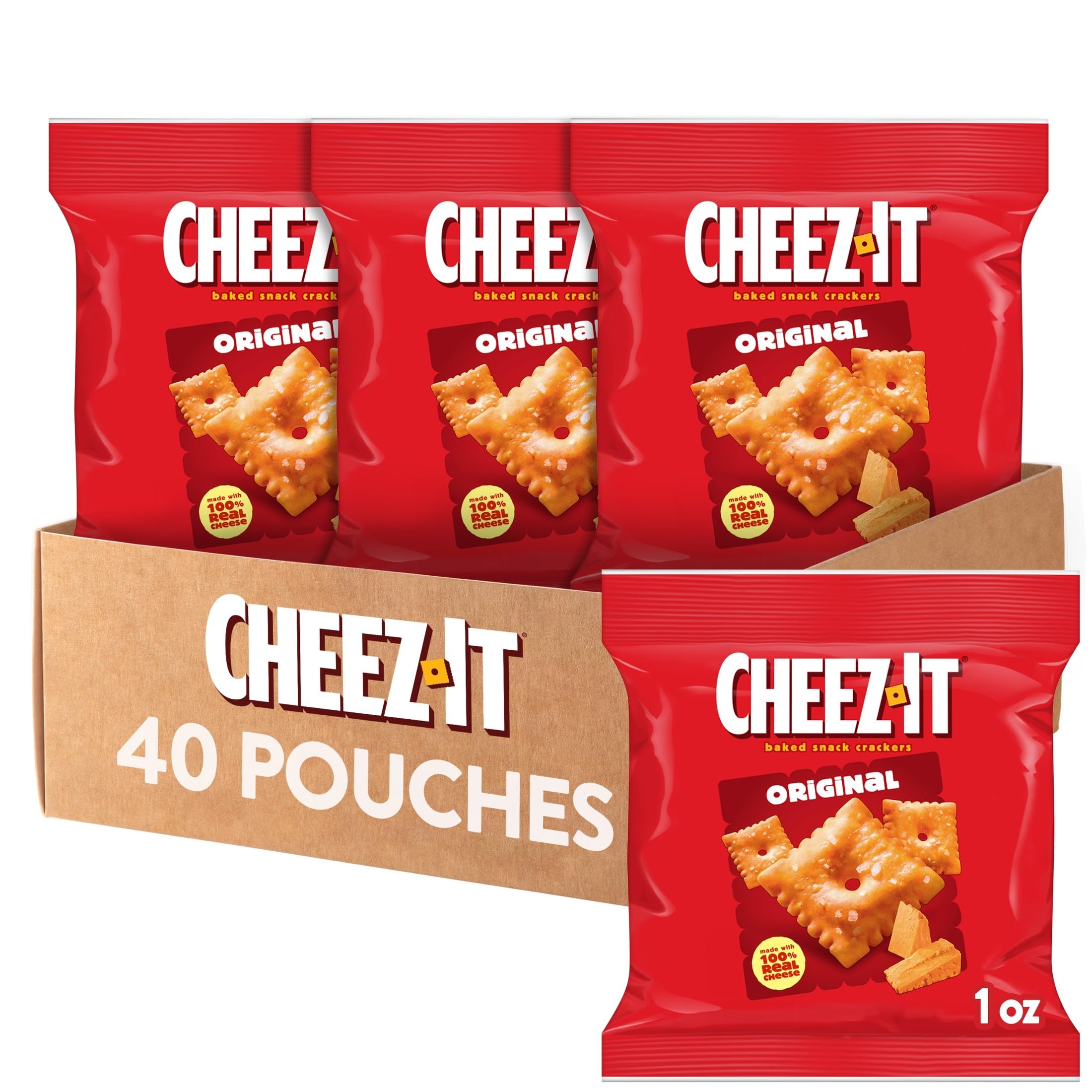 Photo 1 of ****** EXP SEO/23/2026**** Cheez-It Cheese Crackers, Baked Snack Crackers, Lunch Snacks, Original (40 Packs)
