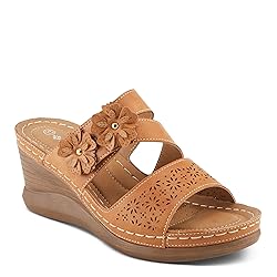 PATRIZIA Women's LOLLY Slide Wedge Sandals Camel EU