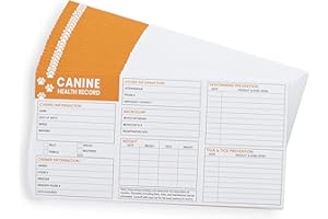 Good|Harbor Pet Supplies | (25 Pack) Premium Canine Health Record 6x4 Inch Booklets | Dog Vaccines Large Records - Puppy Shot Vaccination Brochure