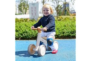 XJD Baby Balance Bikes Bicycle Baby Toys for 1 Year Old Boy Girl 10 Month -36 Months Toddler Bike Infant No Pedal 4 Wheels First Bike or Birthday Toys Children Walker (Brown)