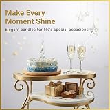 SHATCHI Birthday Number 2 Candle Silver Cake Topper Party Decor view 9