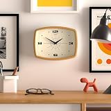 Jones Clocks Movie Wall Clock Mustard Yellow 25cm Mid-Century Retro view 3