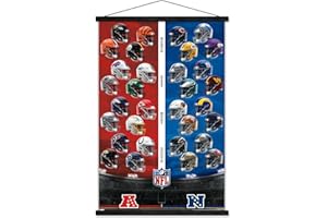 Trends International NFL League - Helmets 22 Wall Poster, 22.375" x 34", Print and Black Hanger Bundle