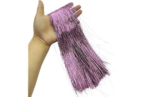Carytalee 2000 Strands Icicles Tinsel for Christmas Tree and Party Decorations, Pink Iridescent