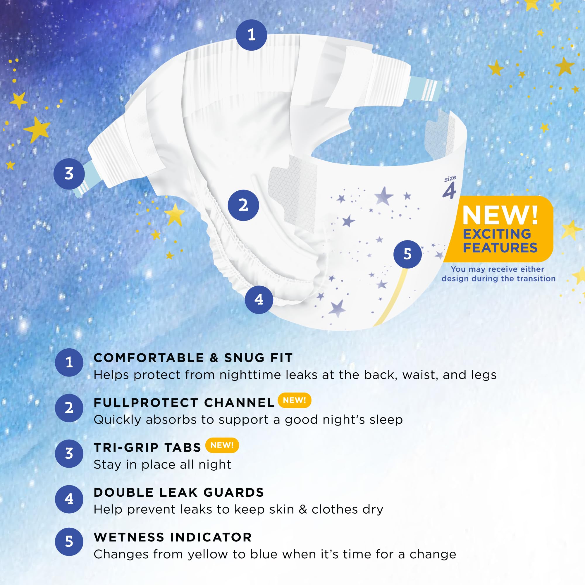 Amazon Brand - Mama Bear Overnight Diapers, Size 4, 74 Count