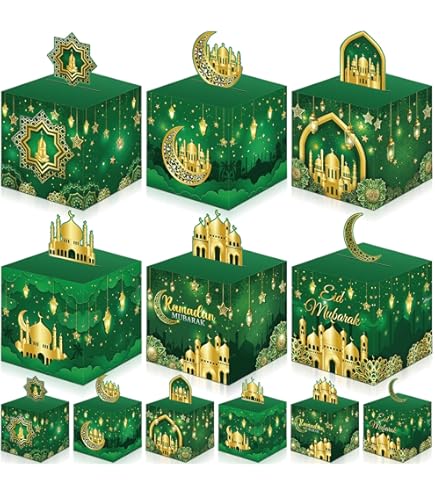 Amazon.com: ReliThick 50 Pcs Eid Mubarak Candy Box Set Ramadan