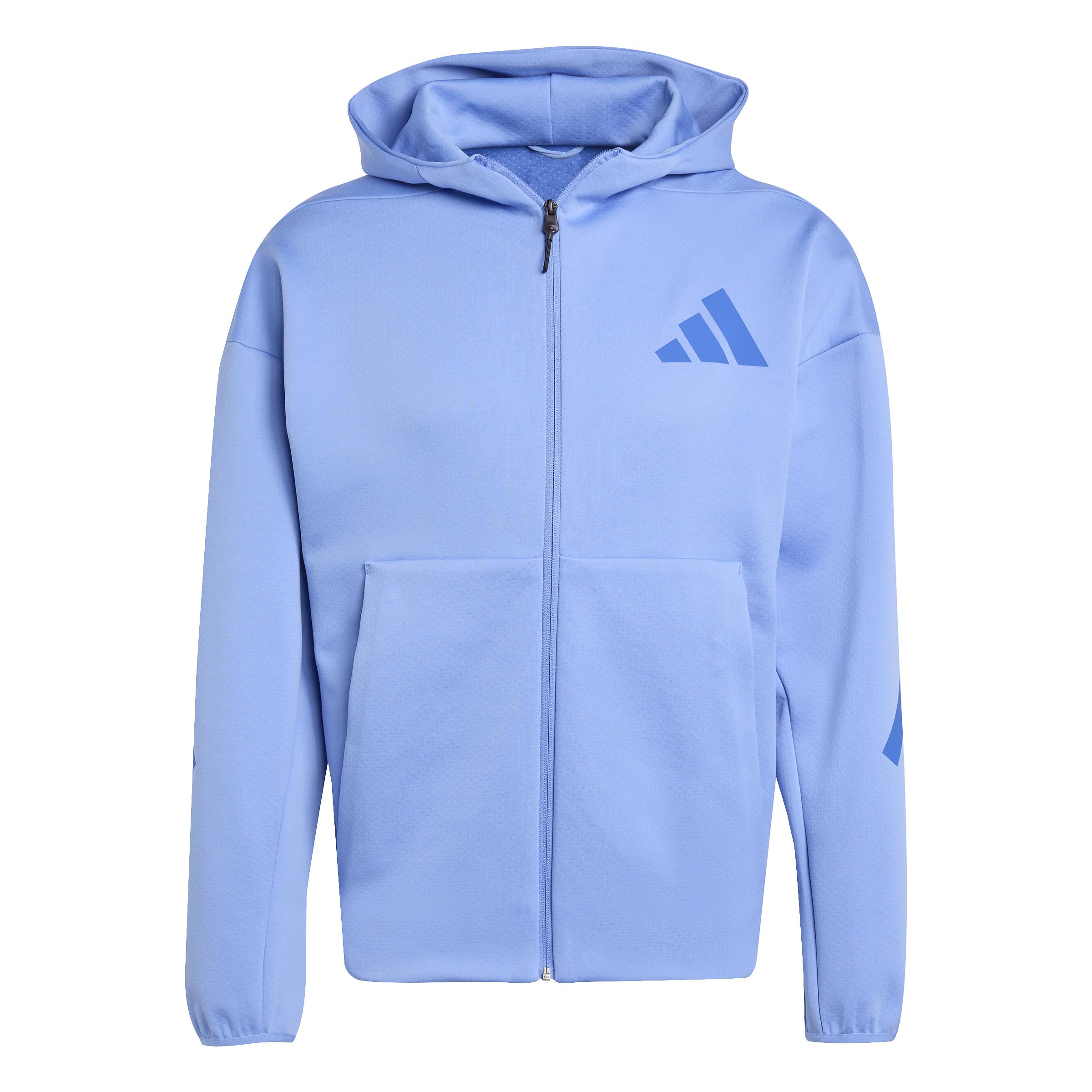 adidas Men’s Z.N.E. Full-Zip Hoodie, Blue Fusion, X-Large