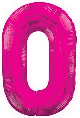 Unique Pink Number 0 Shaped Large Foil Balloon 86cm One Piece view 3