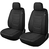 Pariiaotin 3D Air Mesh Car Seat Covers Front Sets Washable and Breathable Premium Cloth Automotive Vehicle Seat Covers for Cars Interior, Universal Fit for Most Cars, Sedan, Truck, SUV(Black)