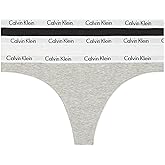 Calvin Klein Women's Carousel Logo Cotton Stretch Thong Panties, 3 Pack
