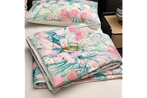 LLanCL Floral Print Cooling Blankets for Hot Sleepers - Cool Like Ice Cream Blanket for Summer, Lightweight Double-Sided Cooling Comforter Quilt (Queen Size 79" x 91" Pink)