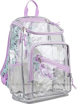 mochila transparente unicornio