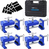 DAYDOOR Cabinet Clamps for Face Frame Cabinet Installation, 4-Pack | Integrated Drill Guide, EVA Protection, Heavy Duty Claw Clamps, for Cabinet Installation, Blue