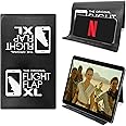 Flight Flap Airplane Tablet Holder, Extra Large 12x7” Flexible Cell Phone and Tablet Holder, Folding Cellphone Stand for Desk, Kindle, Bed, Long Flight Travel Accessories, Plane Essentials (Black)