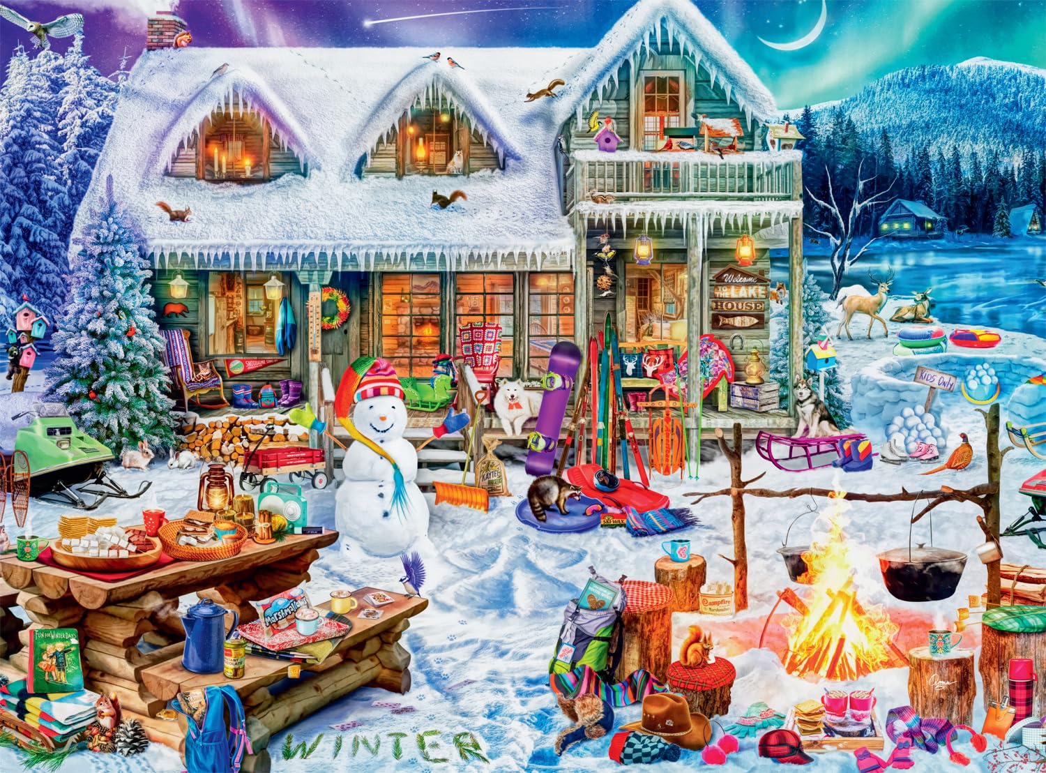 Photo 1 of Buffalo Games - Aimee Stewart - Winterland Fun - 1000 Piece Jigsaw Puzzle for Adults - Challenging Puzzle Perfect for Game Nights - Finished Size is 26.75 x 19.75