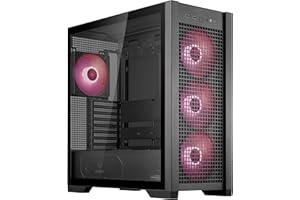 ASUS TUF Gaming GT302 ARGB ATX Mid-Tower PC Case Four 140 x 28 mm ARGB fans for high airflow and static pressure, interchange