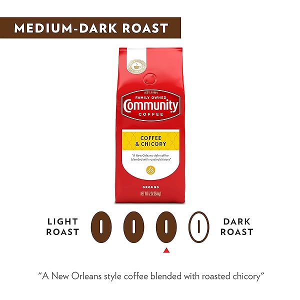 COMMUNITY COFFEE COFFEE & CHICORY BLEND 23 OUNCE, MEDIUM DARK ROAST GROUND COFFEE, VACUUM PACKED 23 OUNCE BAG (PACK OF 1)