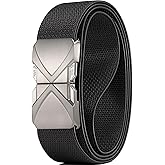 GEIT Stretch Nylon Belt with Quick Release Metal Buckle, 1 3/8" Casual Golf Tactical Invisible Elastic Web Belt