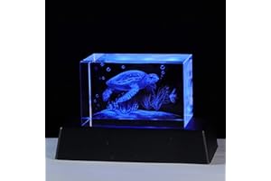 Qianwei 3D Crystals sea Turtle Decor Gifts for Women, Turtle Figurines Stuff Gifts for Turtle Lovers sea Turtle Statue Paperweight Birthday for Best Friend, Keepsake&Paperweight