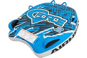 Airhead G-Force Inflatable Towable Tube | 2-4 Rider Models | Dual Tow Points | Full Nylon Cover | Kwik-Connect | Patented Speed Valve | Boat Tubes and Towables