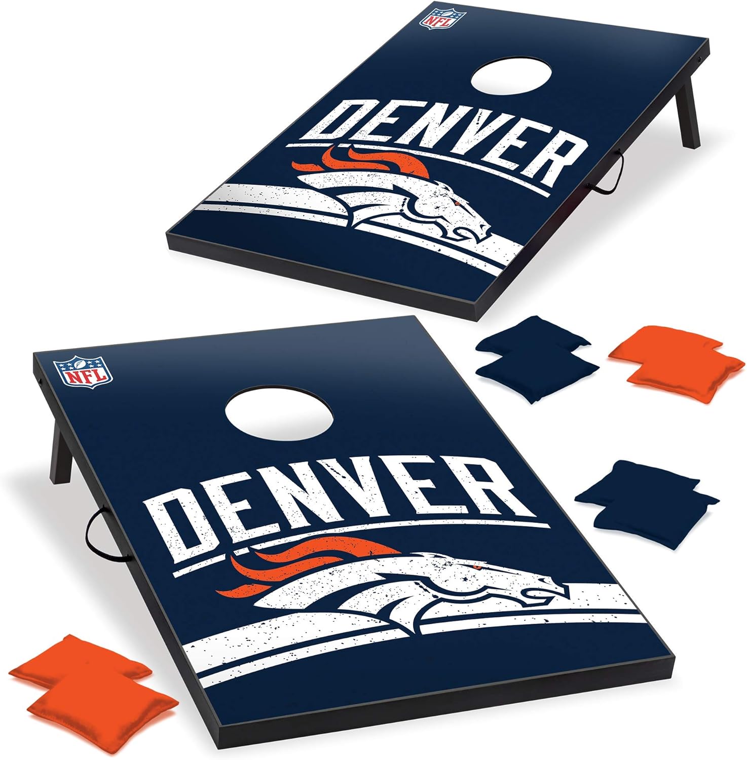 Wild Sports NFL Denver Broncos Cornhole Outdoor Game Set, 2' x 3', Blue, One Size (1-1-16023-TJ109WD) : Sports & Outdoors