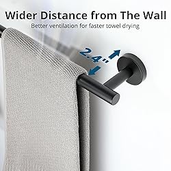 SAYAYO Black Towel Bar for Bathroom, Towel Rack