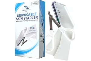 MATRIX WIZARD Disposable Skin Stapler (Suture Thread Alternative) with 55 Preloaded Wires Plus Stapler Remover Tool for Outdoor Camping Emergency Survival Demo, First Aid Field Emergency Practice Vet Use