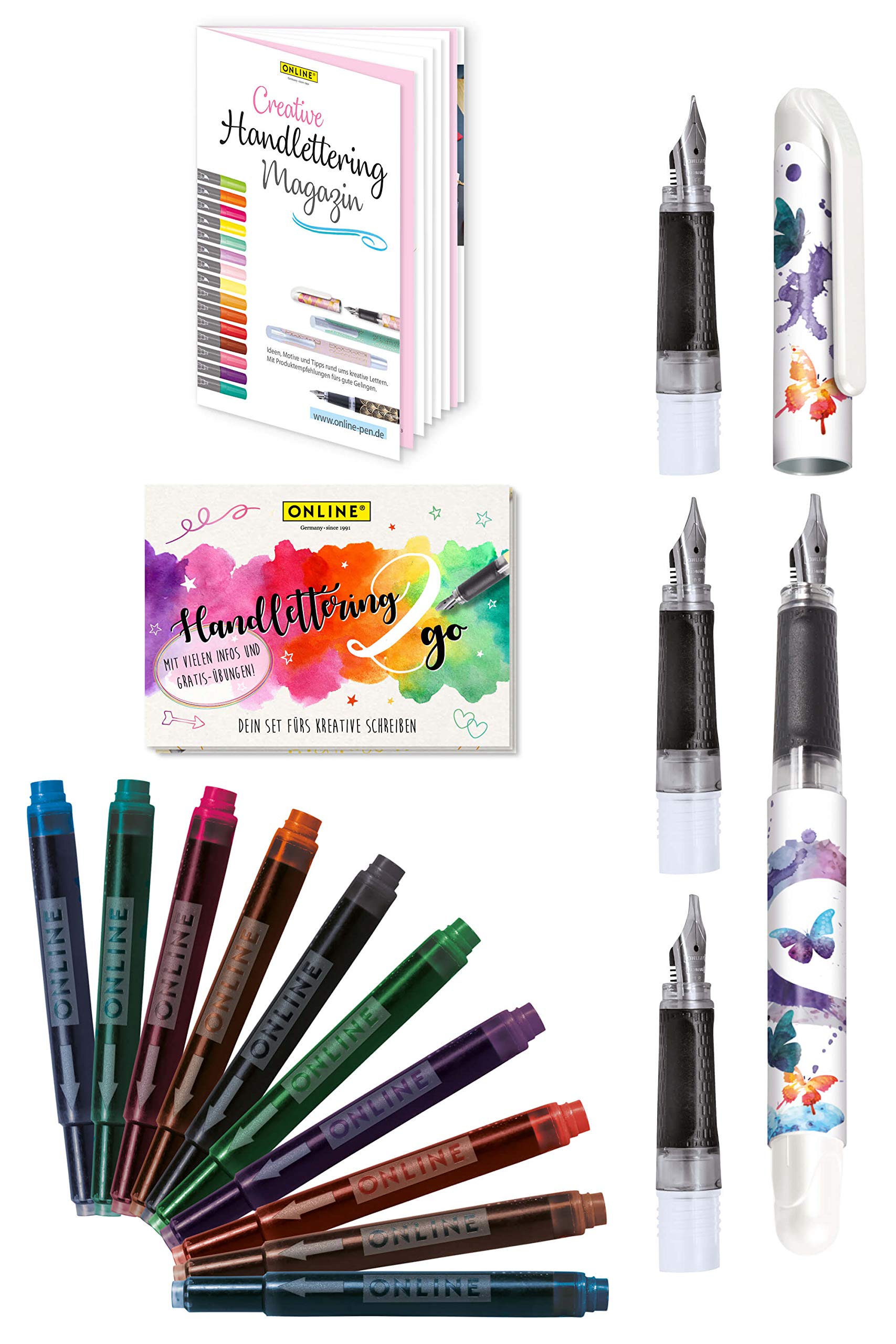 Online Handlettering2Go Calligraphy Set with Fountain Pen Spring Vibes