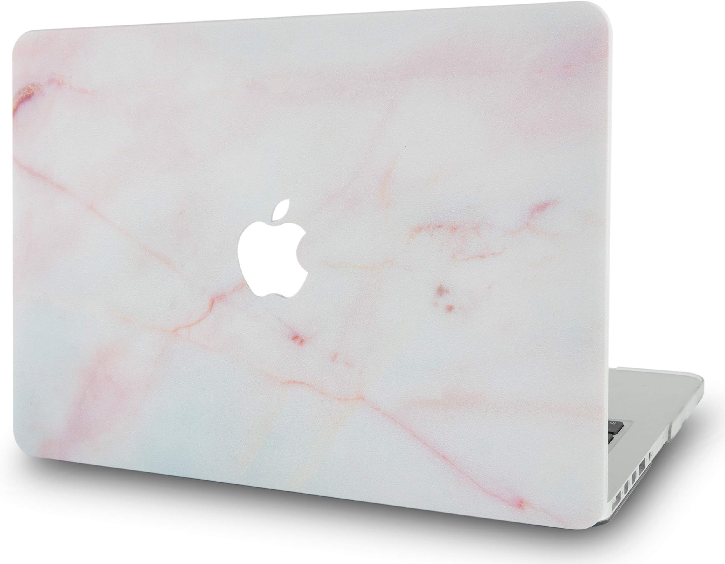 KECC MacBook Pro 13 Inch Case (CD Drive) Plastic Hard Shell Cover A1278 (Pink Marble)