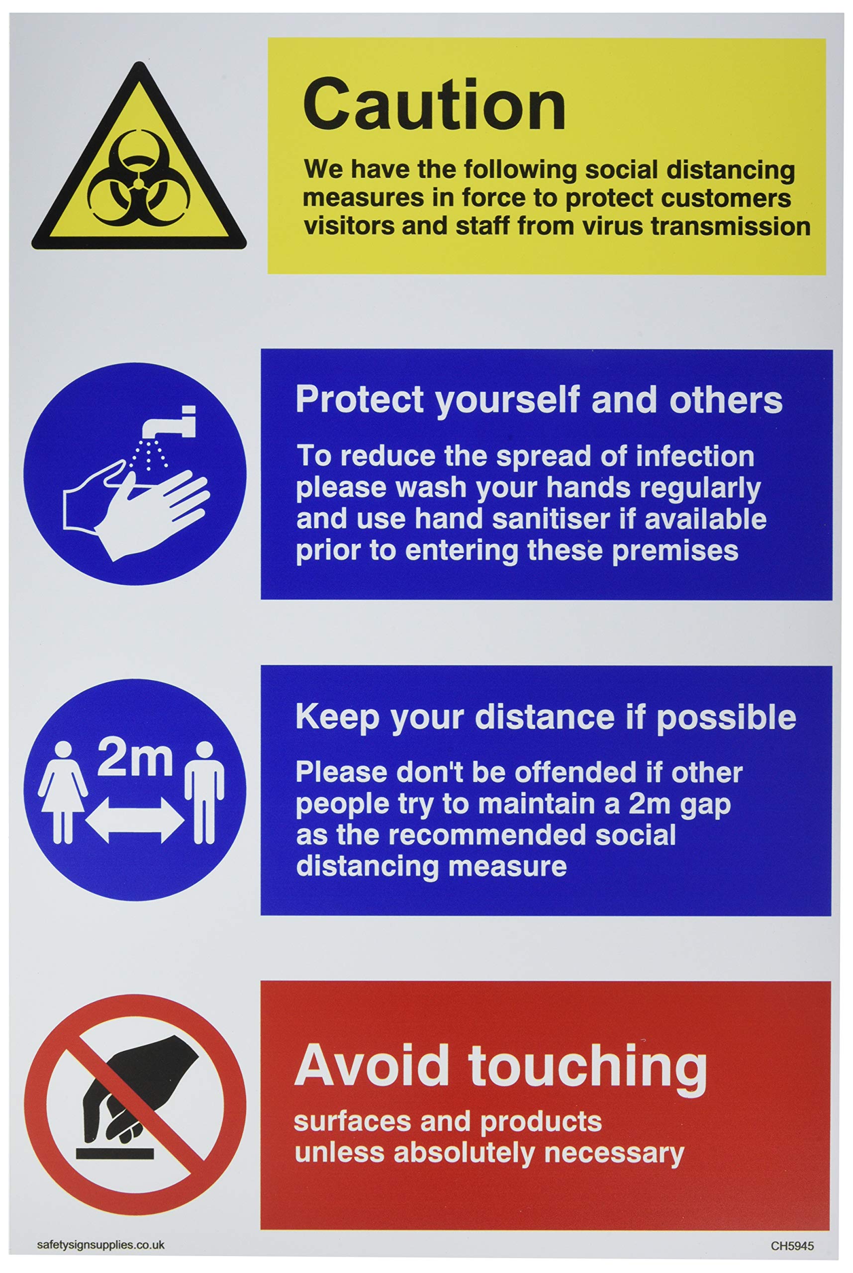 Social distancing measures for retail and business
