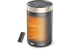 Dreo Space Heater, Portable Electric Heaters for Indoor Use with Thermostat and Remote, 2024 Upgraded, Digital Display, 12H T