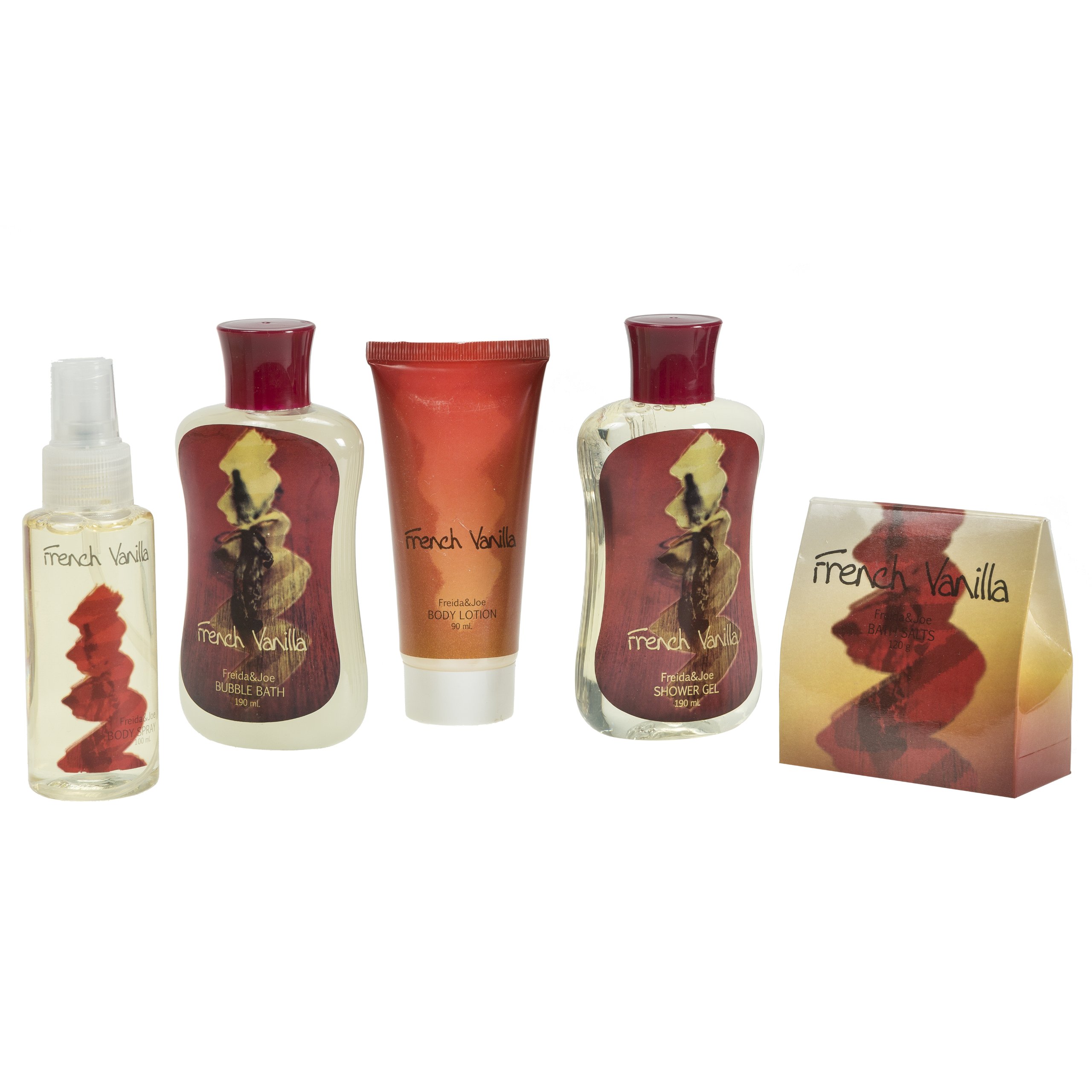 Bath and Body Gift Basket For Women and Men – 6 Piece Set of French Vanilla Bath & Body Collection Gift Curio, Includes Shower Gel, Bubble Bath, Body Lotion & More - Appreciation Gift Ideas