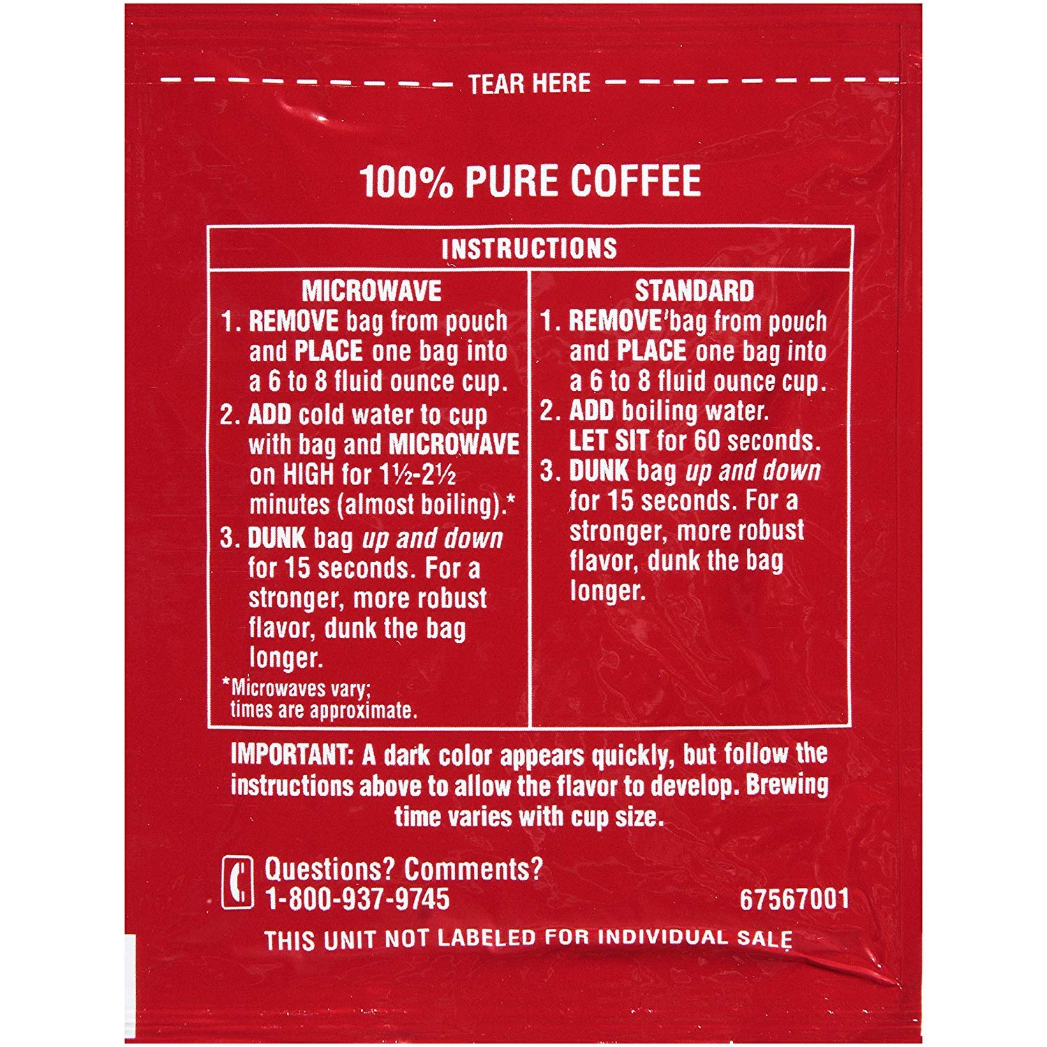 Folgers Coffee Singles Classic Roast Coffee Bags (114 count) Buy