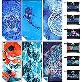 Yongoes 6 Pack Microfiber Lightweight Thin Beach Towel Sand Free Quick Dry Super Absorbent Large Towels for Swimming Pool Yoga Gym Travel Vacation Beach Accessories Essentials for Adults