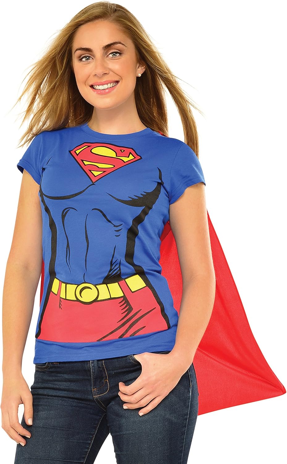 SUPERGIRL ~ Supergirl Ladies -Adult T-Shirt Set Lady : X LARGE, Multicoloured, 18-20