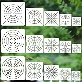 15 Pieces Mandala Dot Painting Tool Stencils Set, 8/12/16 Segment 3/4/5/6/8 Inches Reusable Mandala Stencil Template for Rock Wood Canvas DIY Painting Art Projects