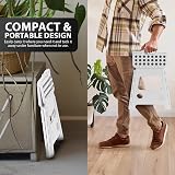 Zeno 16 Inch Step Stool Folding Stool Heavy Duty White view 6