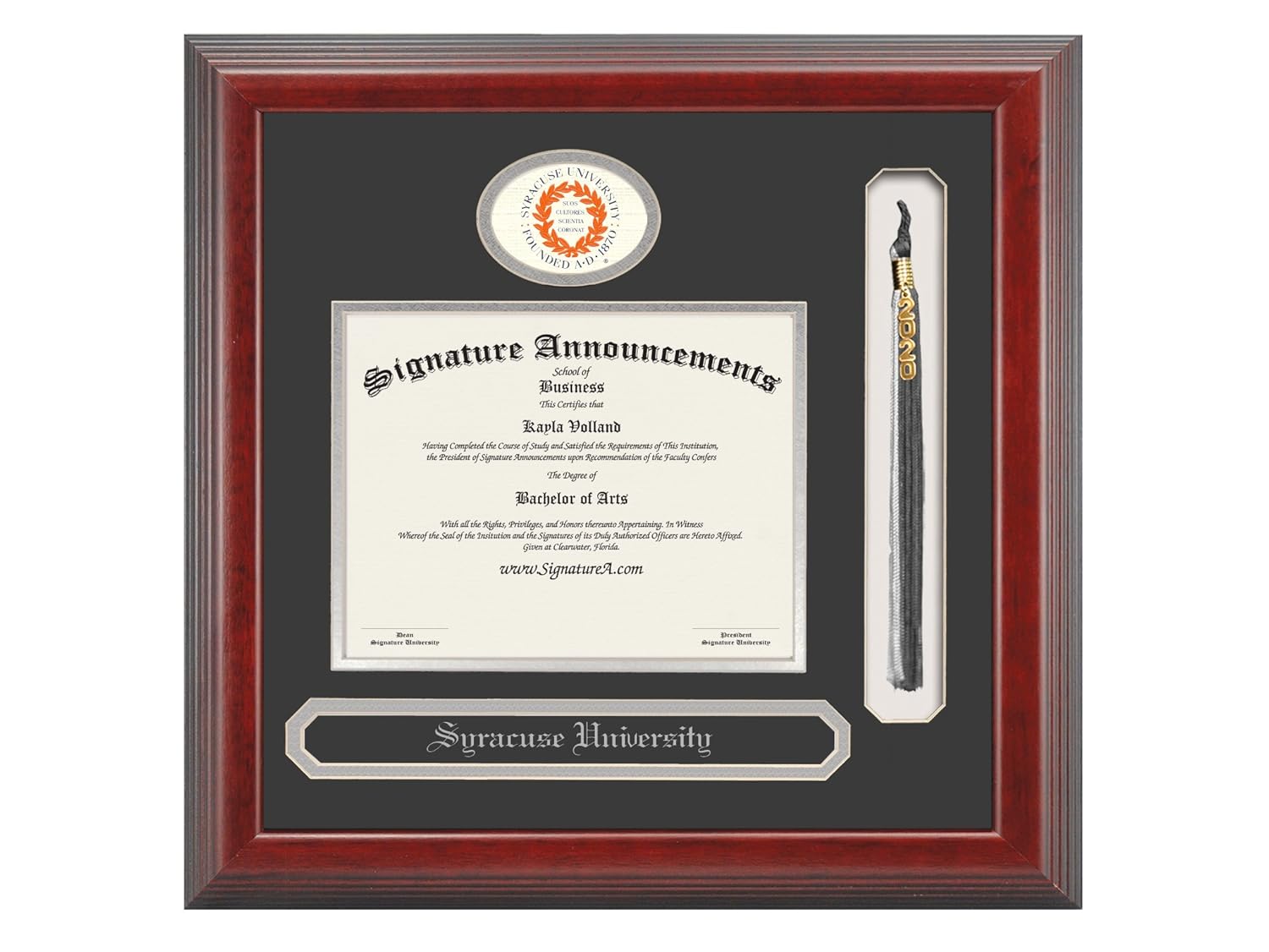 Signature Announcements SyracuseUniversity Doctorate Sculpted Foil